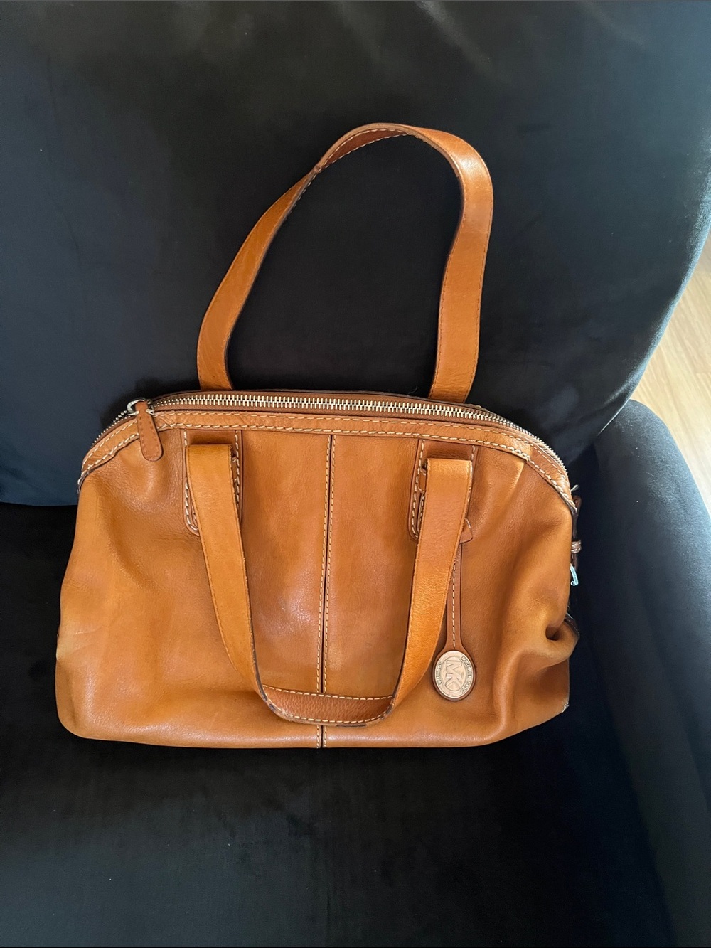 Classic Tan Leather Tote Bag